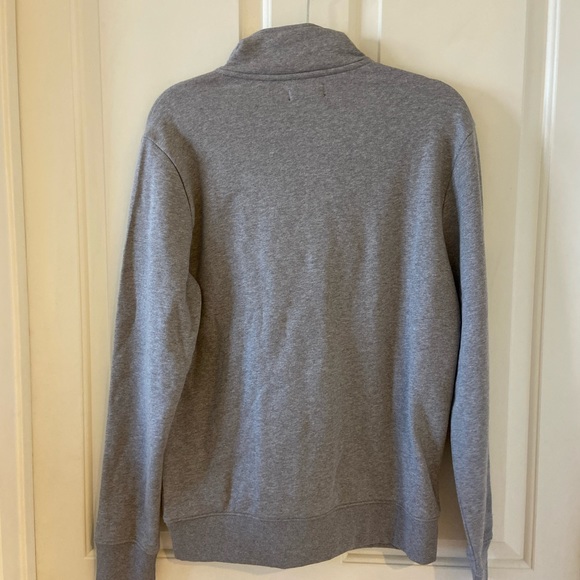 SAKS FIFTH AVENUE Men Medium Gray Sweatshirt Zip Up - Picture 4 of 7
